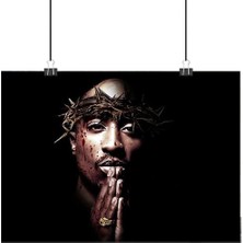 Vintage Gezegen Tupac Shakur Poster1 - Retro Duvar Dekoru