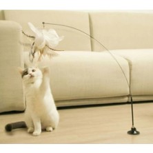 MCM Group Vantuzlu Tüylü Zilli Kedi Oyun Oltası