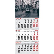 GENC DIJITAL BASKI 2026 Yılı Gemici Takvimi-Beyoğlu'nda Tramway (Siyah-Beyaz)