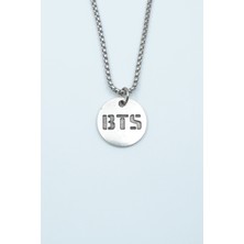 IDR BTS Madalyon Gümüş Kaplama Örme Zincir Kolye