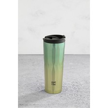 3 Adet  Hometime Diamond Termos Bardak 500ML Gold Yeşil