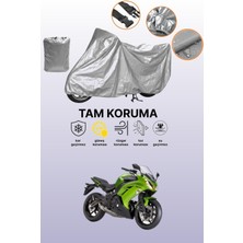 Dokaca Gri Kawasaki Er-6 F Uyumlu Motosiklet Brandası, Koruyucu Örtü, Motor Branda