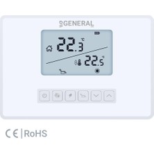 General Life Gaia HT270S Kablolu Ekonomi Konfor Mod Seçenekli Oda Termostatı - Beyaz