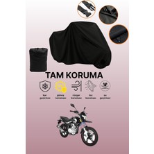 Dokaca Siyah Yuki Yk 150-9 Goldfox-S Uyumlu Motor Branda, Koruyucu Örtü, Motosiklet Brandası