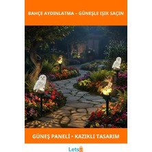 Letsii Baykuş Tasarımlı Güneş Enerjili Suya Dayanıklı Bahçe Aydınlatma