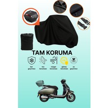 Dokaca Siyah Arka Çanta Uyumlu Yuki Mojito 50 Uyumlu Motosiklet Brandası, Koruyucu Örtü
