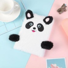 Cocoloco Home Peluş Tüylü Hayvan ve Çilek Desenli Çizgili Defter 1 Adet