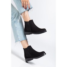 Budi Home 165-230 Siyah Süet Lastikli Günlük Kadın Bot