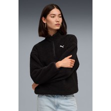 Puma Essentials Elevated Sherpa Cr Kadın Siyah Dik Yaka Sweatshirt