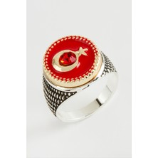 Fantastik Store Ay Yıldız Metal Erkek Yüzük