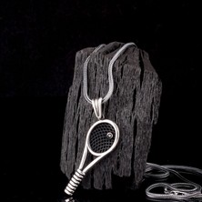 Takı925 925 Ayar Gümüş Tenis Raketi Model Kolye