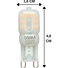 Avarson (1 adet) Osaka 3W Sarı Işık (3000K) Buzlu Dim Edilebilir G9 Duylu LED Kapsül Ampul