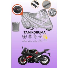 Dokaca Gri Arka Çanta Uyumlu Yuki YK250-21 R-Samurai Uyumlu Motor Brandası, Koruyucu Örtü