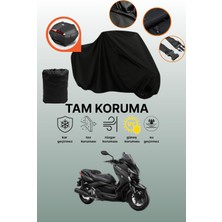 Dokaca Siyah Arka Çanta Uyumlu Yamaha X-Max 250 Momodesign Uyumlu Motosiklet Brandası, Koruyucu Örtü