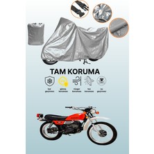 Dokaca Gri Suzuki Ts 185 Uyumlu Motosiklet Brandası, Koruyucu Örtü, Motor Branda