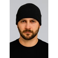 Abarta Unisex Triko Örgü Spor Katlamalı Bere Standart