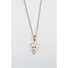 IDR Minimal Ateş Gümüş Kaplama Düz Zincir Kolye