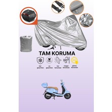 Dokaca Gri Arka Çanta Uyumlu Kanuni Visal 125 Uyumlu Motor Brandası, Koruyucu Örtü