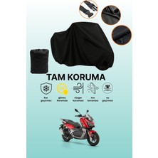 Dokaca Siyah Rks Reale 125 Uyumlu Motor Branda, Koruyucu Örtü, Motosiklet Brandası