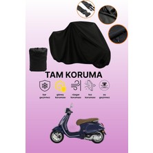 Dokaca Siyah Vespa Primavera 150 Uyumlu Motor Branda, Koruyucu Örtü, Motosiklet Brandası