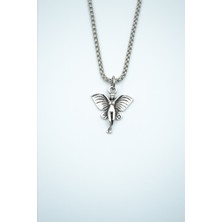 IDR Peri Kızı Gümüş Kaplama Örme Zincir Kolye