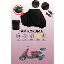 Dokaca Siyah Arka Çanta Uyumlu Arora Mojito 50 Uyumlu Motosiklet Brandası, Koruyucu Örtü