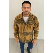 Silerra Erkek Polar Fermuarlı Sweatshirt – Kapüşonsuz, Cepli, Yumuşak Dokulu, Oversize Rahat Kalıp, Kışlık Sıcak Tutan Fermuarlı Üst - Sarı