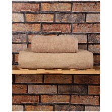 Mira Home 2 Parça &AMP;#37;100 Pamuklu Soft Lüx Banyo Havlu Seti Kahve