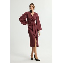 Love My Body Uzun Kollu Anvelop Elbise Murdum 124L9661000