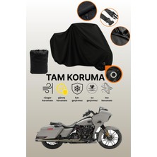 Dokaca Siyah Kilit Uyumlu Harley-Davidson Cvo Road Glide Uyumlu Motosiklet Brandası, Koruyucu Örtü