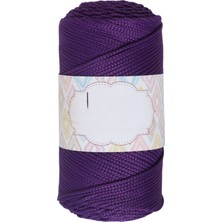 Makrome Ipi 3mm Polyester Koyu Mor