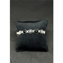 Oya Silver Sunnyside Güneş Figürlü Oniks Gümüş Kadın Bileklik