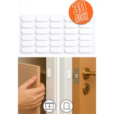 Trend Kulp 30'lu Yapışkanlı Beyaz Eva Dolap Çekmece Kapağı Ses Stoperi Tamponu Koruyucu Engelleyici 22 mm Oval