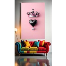 Kraliçe Tacı ve Aşk 1 :) Ev Duvar Salon Güzellik Salonu Ofis Dükkan Dekarasyon Kanvas Tablo