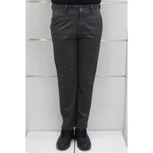 Marcao Fistan Store Erkek Çizgili Normal Bel Dar Kalıp Dar Paça Kışlık Keten Pantolon