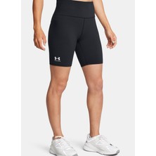 Under Armour 1386703-001-UA Rival 7in Short Siyah Lastikli Bel Dar Düz Kadın Şort