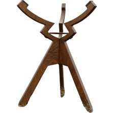 Khan Instruments Handpan Standı Uzun | 60 cm | Katlanabilir El Yapımı Ahşap Ayaklı Stand