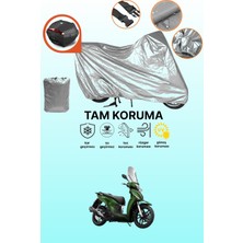 Dokaca Gri Arka Çanta Uyumlu Kymco People S 150I Uyumlu Motor Brandası, Koruyucu Örtü
