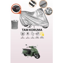 Dokaca Gri Arka Çanta Uyumlu Mondial 50 Exon Uyumlu Motor Brandası, Koruyucu Örtü