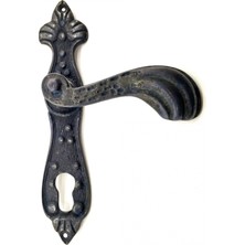 BYZM Antika Tarz Dekoratif Pirinç Mevlana Banyo Kapı Kolu - 228X48 Mm, Oksit