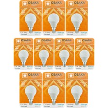 Avarson (10 adet) Osaka 7W (50W) Beyaz IŞIK E14 DUYLU (Ince Duy) LED Mini Ampul