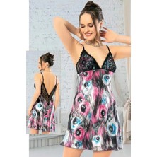 Enstyle Boutique Özel Üretim Rahat Şık Kadın Seksi Fantezi Cezbedici Desenli Mini Gecelik