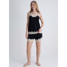 Wondergen V Yaka Siyah Kadın Atlet 401WON-1118-201