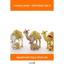 Letsii Swarovski Taşlı Yavrulu Deve Dekoratif Aksesuar