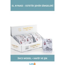 Letsii Taşlı Istanbul Tasarımı Şık Ince El Aynası