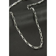 Hg.Aksesuar Unisex Dikdörtgen Model Çelik Zincir