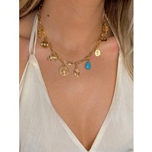 Youes Jewelry 316L Çelik Charmlı Sallantılı Kolye