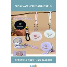 Letsii Peluş Tasarımlı Şık Anahtarlık Cep Aynası 7x7 cm