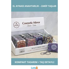 Letsii Taş Detaylı Şık El Aynası Anahtarlık