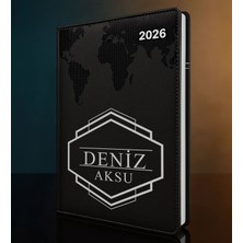 Bk Gift Kişiye Özel Isimli Termo Sert Kapak 2026 Siyah Ajanda -4, Öğretmenler Günü Hediyesi, Yeni Iş Hediyesi